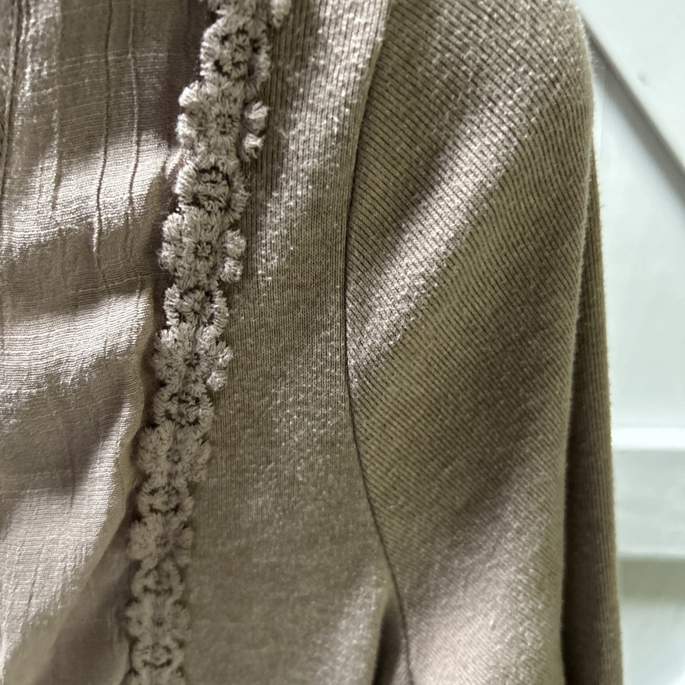 Pretty Angel Womens S Lt. Brown Lace  Layered Ethereal Coquette Tunic/Dress Boho - Picture 7 of 14